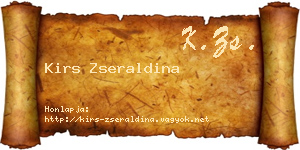 Kirs Zseraldina névjegykártya
